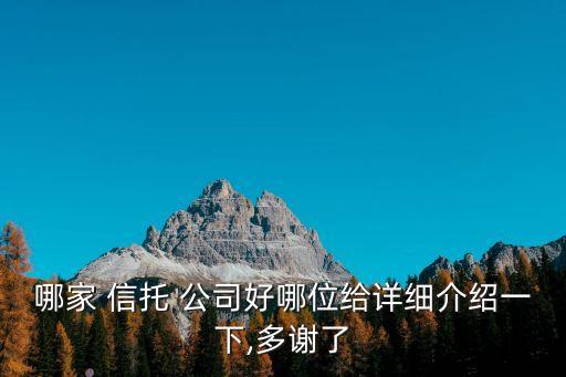 購(gòu)買(mǎi)那個(gè)公司的信托風(fēng)險(xiǎn)較大