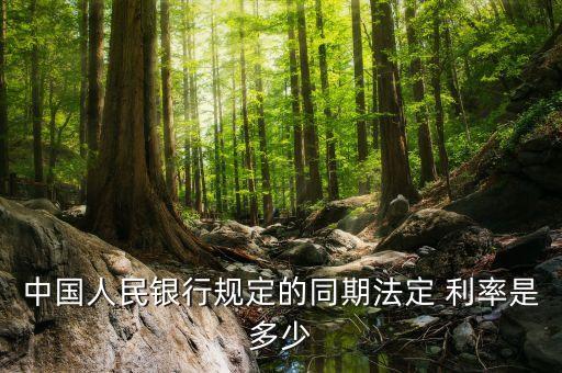 中國人民銀行規(guī)定的同期法定 利率是多少