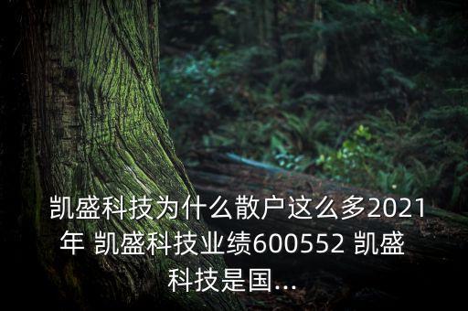  凱盛科技為什么散戶這么多2021年 凱盛科技業(yè)績600552 凱盛科技是國...