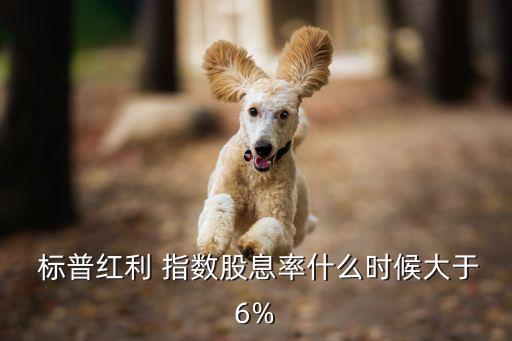  標(biāo)普紅利 指數(shù)股息率什么時候大于6%