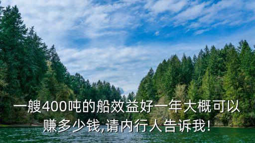 一艘400噸的船效益好一年大概可以賺多少錢,請內(nèi)行人告訴我!