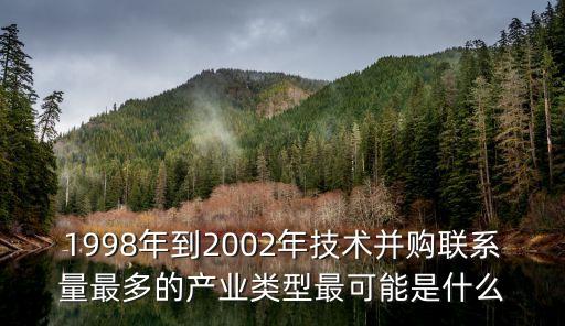 1998年到2002年技術(shù)并購聯(lián)系量最多的產(chǎn)業(yè)類型最可能是什么