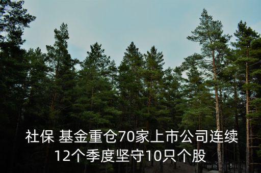  社保 基金重倉70家上市公司連續(xù)12個(gè)季度堅(jiān)守10只個(gè)股