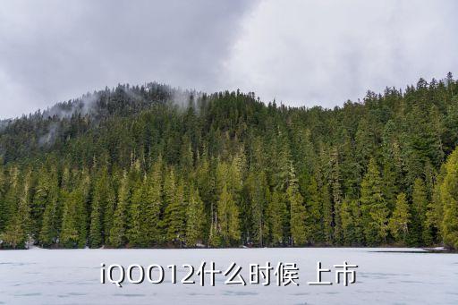 iQOO12什么時(shí)候 上市