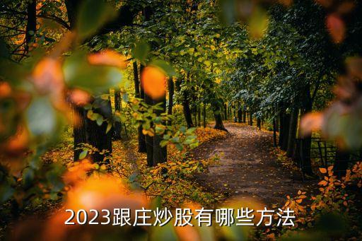 2023跟莊炒股有哪些方法