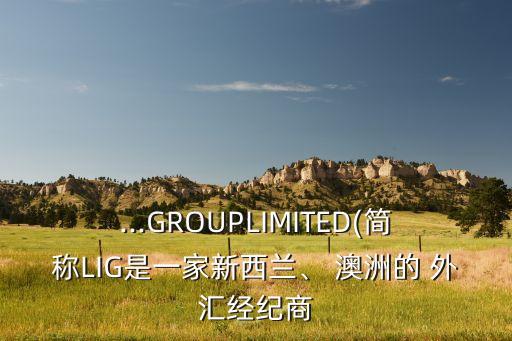 ...GROUPLIMITED(簡(jiǎn)稱LIG是一家新西蘭、 澳洲的 外匯經(jīng)紀(jì)商