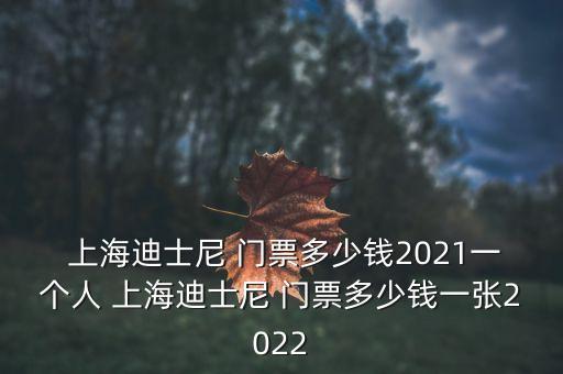  上海迪士尼 門票多少錢2021一個人 上海迪士尼 門票多少錢一張2022