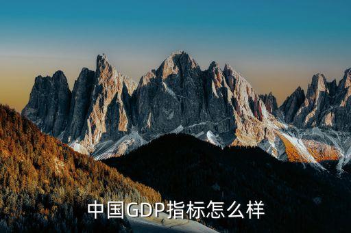 中國GDP指標(biāo)怎么樣