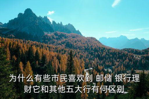 為什么有些市民喜歡到 郵儲(chǔ) 銀行理財(cái)它和其他五大行有何區(qū)別