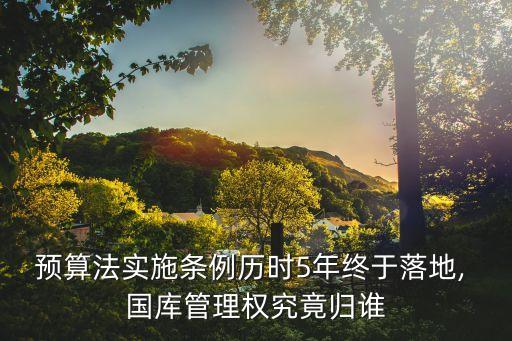 預算法實施條例歷時5年終于落地, 國庫管理權究竟歸誰