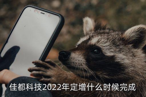 佳都科技2022年定增什么時(shí)候完成