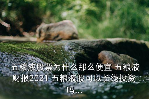  五糧液股票為什么那么便宜 五糧液財報2021 五糧液股可以長線投資嗎...