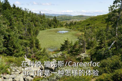 在科銳 福克斯/Careerfocus工作是一種怎樣的體驗(yàn)