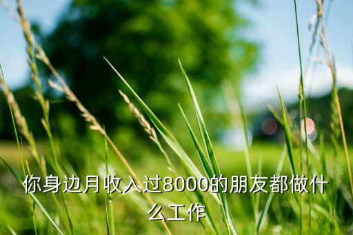 你身邊月收入過8000的朋友都做什么工作