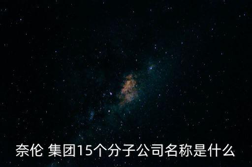 奈倫 集團15個分子公司名稱是什么