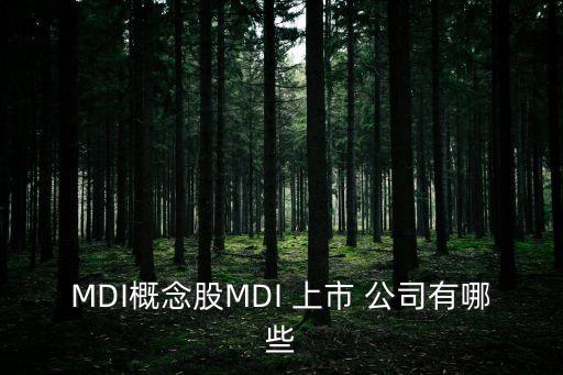 生產(chǎn)mdi的上市公司,MDI上市公司