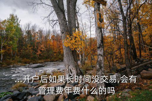 ...開(kāi)戶后如果長(zhǎng)時(shí)間沒(méi)交易,會(huì)有 管理費(fèi)年費(fèi)什么的嗎