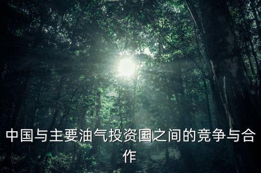 中國與主要油氣投資國之間的競爭與合作