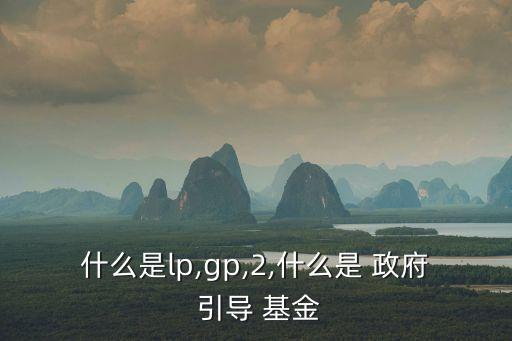 什么是lp,gp,2,什么是 政府 引導 基金