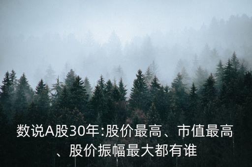 數(shù)說A股30年:股價最高、市值最高、股價振幅最大都有誰