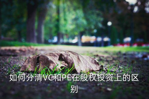 如何分清VC和PE在股權(quán)投資上的區(qū)別