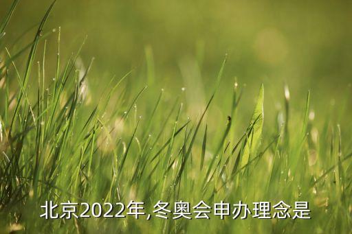 北京2022年,冬奧會(huì)申辦理念是