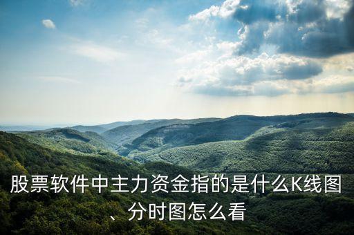 股票軟件中主力資金指的是什么K線圖、分時圖怎么看