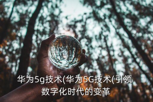 華為5g技術(shù)(華為5G技術(shù)(引領(lǐng) 數(shù)字化時(shí)代的變革