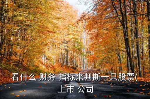 上市公司財務(wù)指標,如何看上市公司的財務(wù)報表