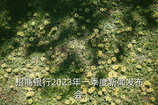  招商銀行2023年一季度新聞發(fā)布會(huì)