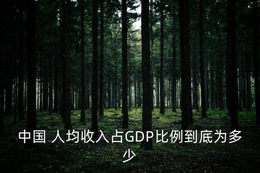 中國(guó) 人均收入占GDP比例到底為多少