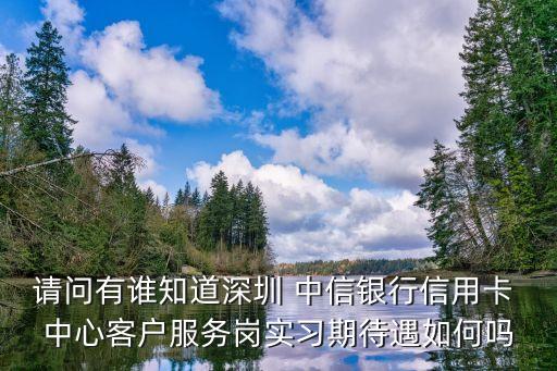 請問有誰知道深圳 中信銀行信用卡 中心客戶服務崗實習期待遇如何嗎