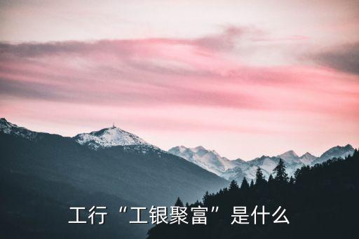 工行“工銀聚富”是什么