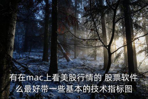 有在mac上看美股行情的 股票軟件么最好帶一些基本的技術指標圖