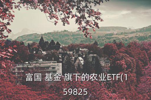  富國 基金 旗下的農(nóng)業(yè)ETF(159825