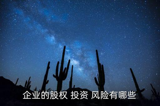 投資項(xiàng)目風(fēng)險(xiǎn)