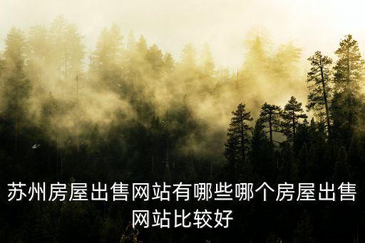 蘇州房屋出售網(wǎng)站有哪些哪個房屋出售網(wǎng)站比較好