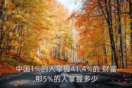 中國1%的人掌握41.4%的 財富,那5%的人掌握多少