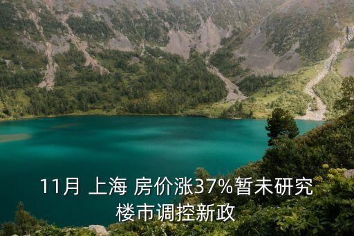 11月 上海 房?jī)r(jià)漲37%暫未研究樓市調(diào)控新政