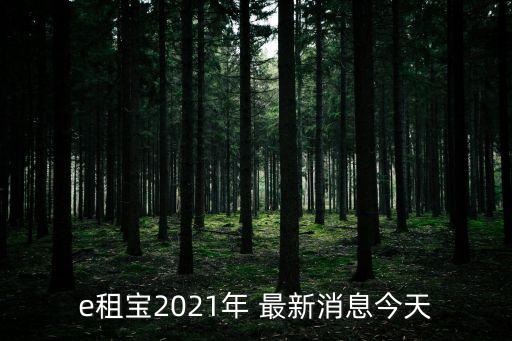 e租寶2021年 最新消息今天