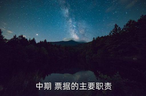  中期 票據(jù)的主要職責