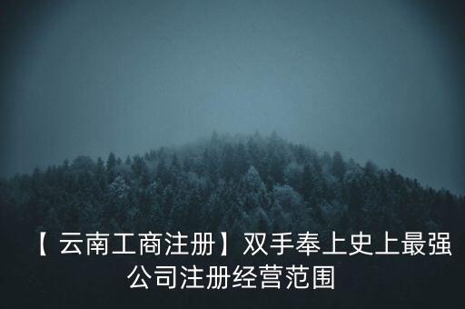 【 云南工商注冊】雙手奉上史上最強公司注冊經(jīng)營范圍