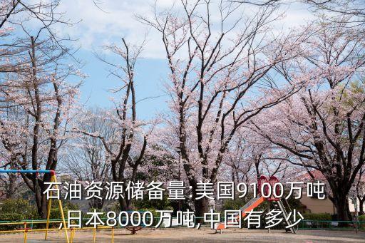  石油資源儲(chǔ)備量:美國(guó)9100萬噸,日本8000萬噸,中國(guó)有多少