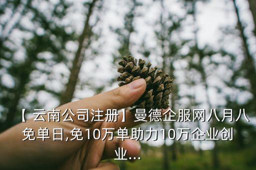 【 云南公司注冊】曼德企服網(wǎng)八月八免單日,免10萬單助力10萬企業(yè)創(chuàng)業(yè)...