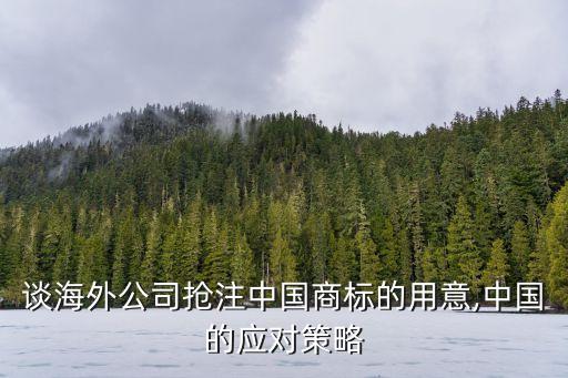 談海外公司搶注中國商標的用意,中國的應對策略