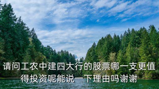 請問工農(nóng)中建四大行的股票哪一支更值得投資呢能說一下理由嗎謝謝