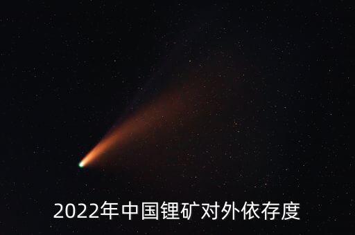 2022年中國鋰礦對外依存度