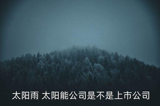 太陽雨太陽能股票代碼,高景太陽能股票代碼