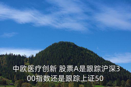  中歐醫(yī)療創(chuàng)新 股票A是跟蹤滬深300指數(shù)還是跟蹤上證50