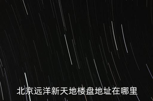  北京遠(yuǎn)洋新天地樓盤地址在哪里